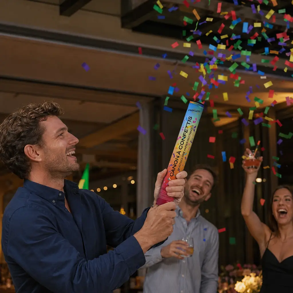 40cm Multicolour confetti cannons