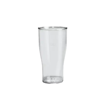 Clear unbreakable beer glass 25cl