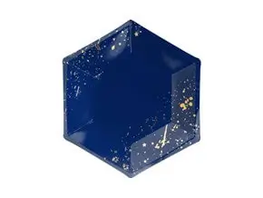 Blue paper plate with gold pattern (Set of 6)