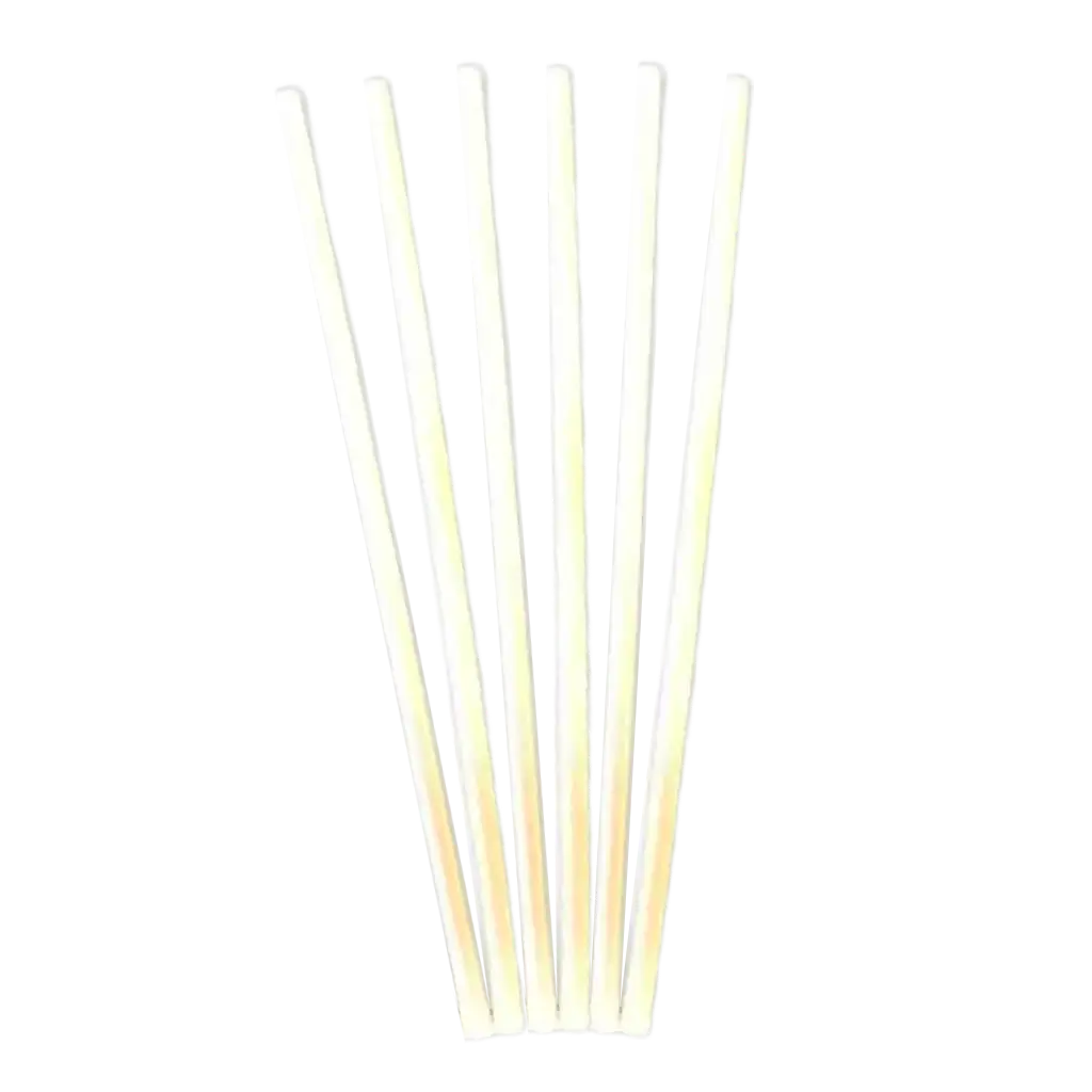 Biodegradable PLA straw white 20,5cm / ø 6mm (LOT OF 250)