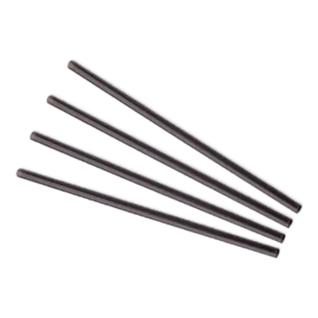 Biodegradable PLA straw black 20,5cm/ ø6mm (LOT OF 250) #56