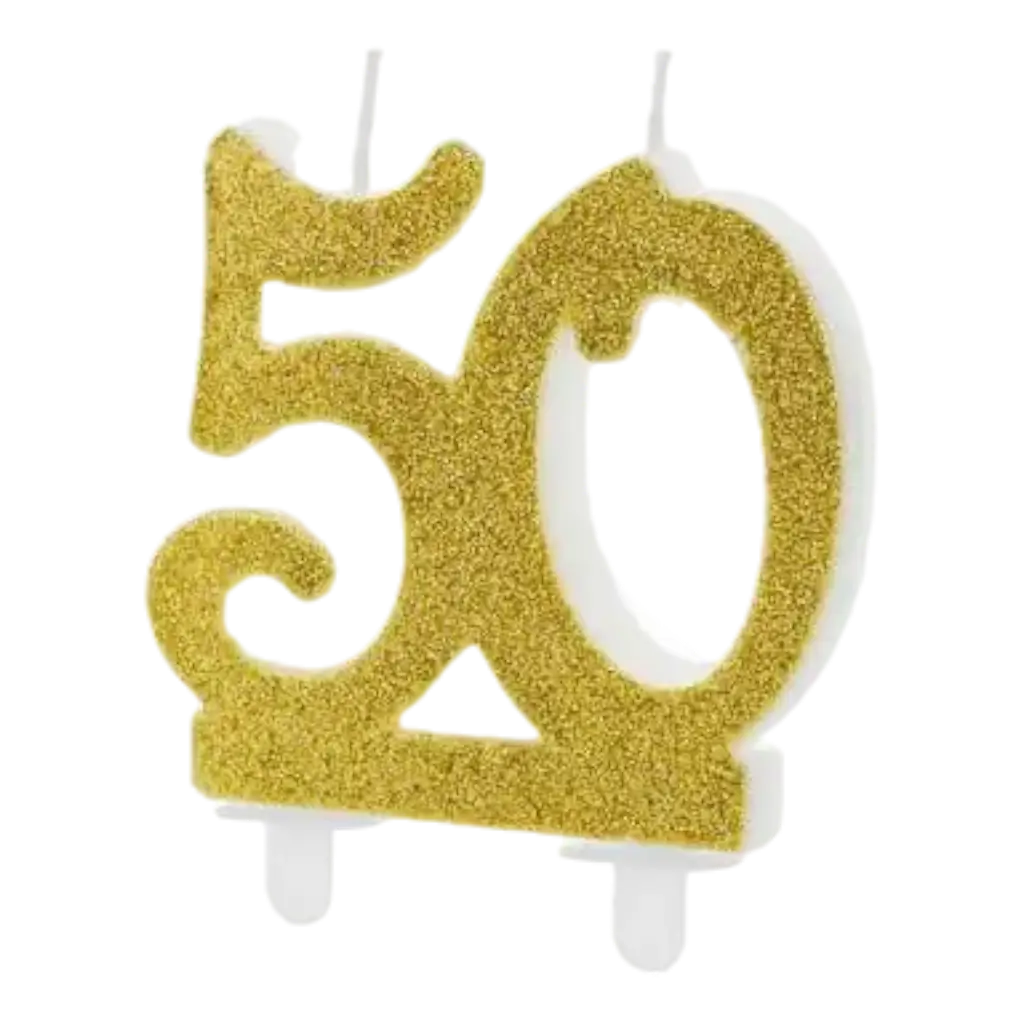 50th Anniversary Gold Candle