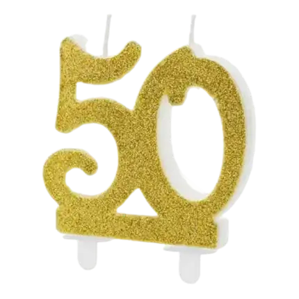 50th Anniversary Gold Candle