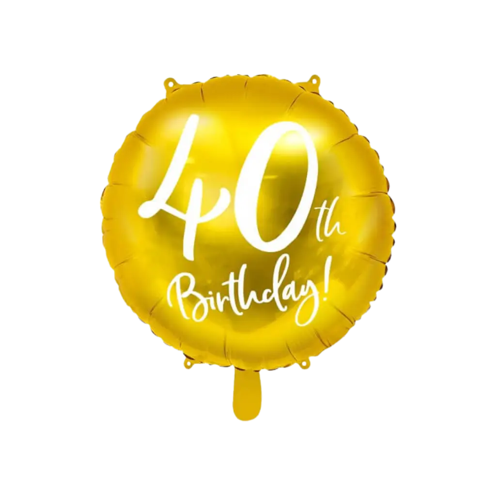 40th Birthday Balloon Gold ø45cm