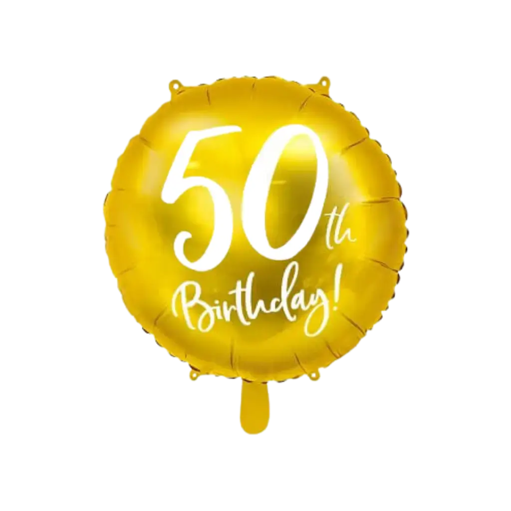 50th Birthday Balloon Gold ø45cm
