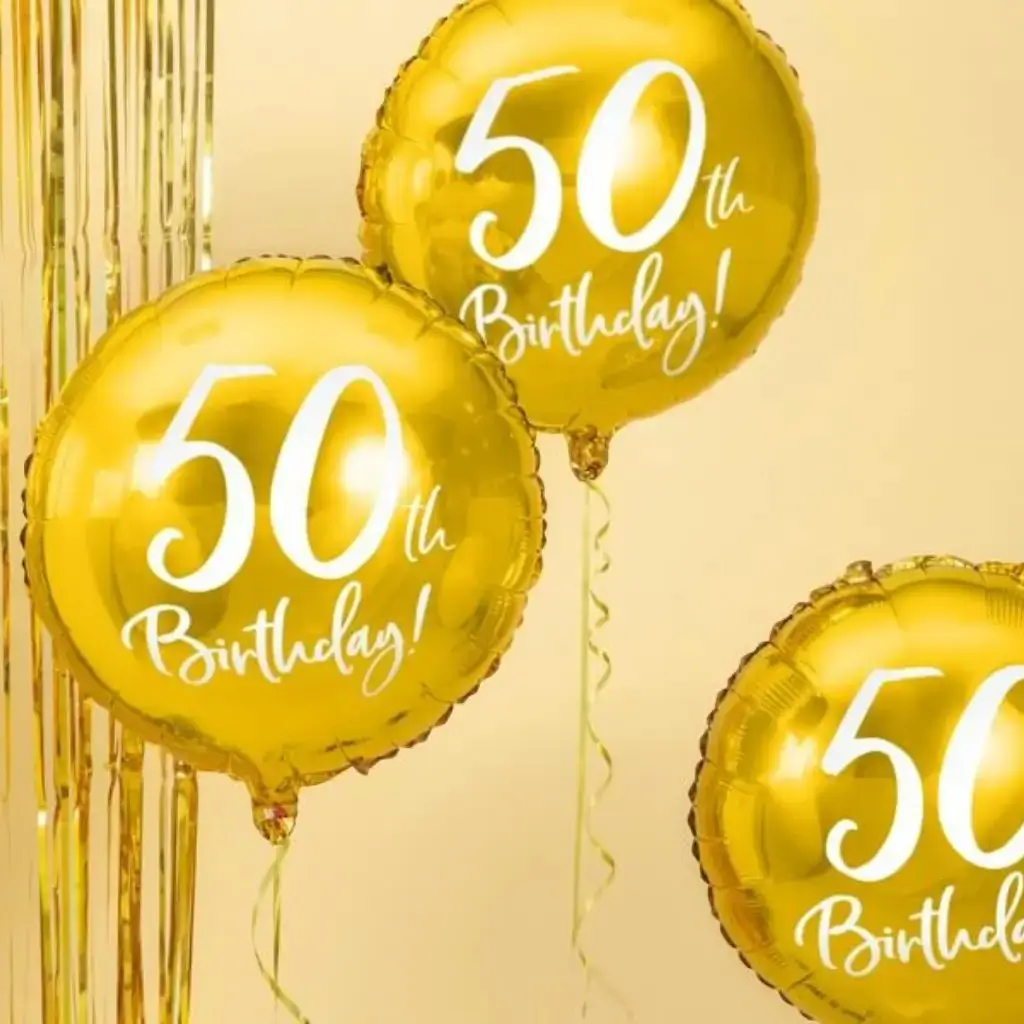 50th Birthday Balloon Gold ø45cm