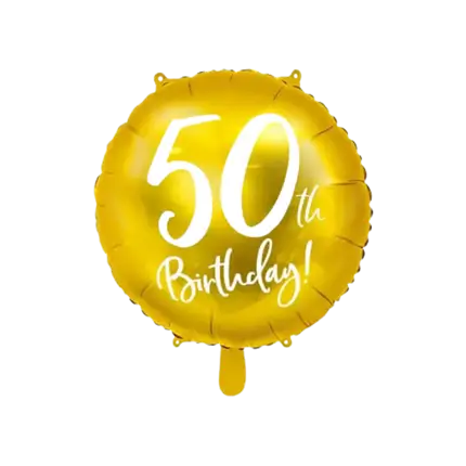 50th Birthday Balloon Gold ø45cm