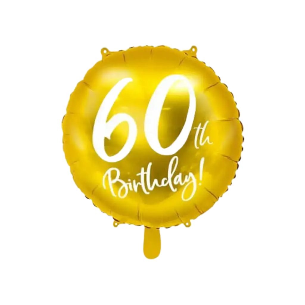 60th Birthday Balloon Gold ø45cm