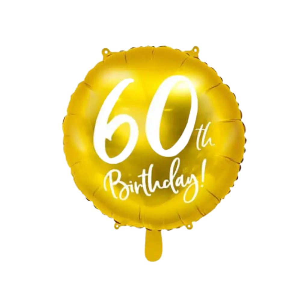 60th Birthday Balloon Gold ø45cm