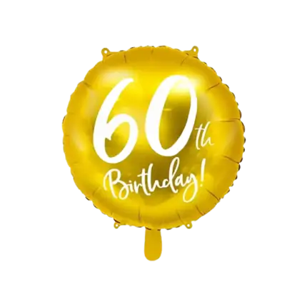 60th Birthday Balloon Gold ø45cm