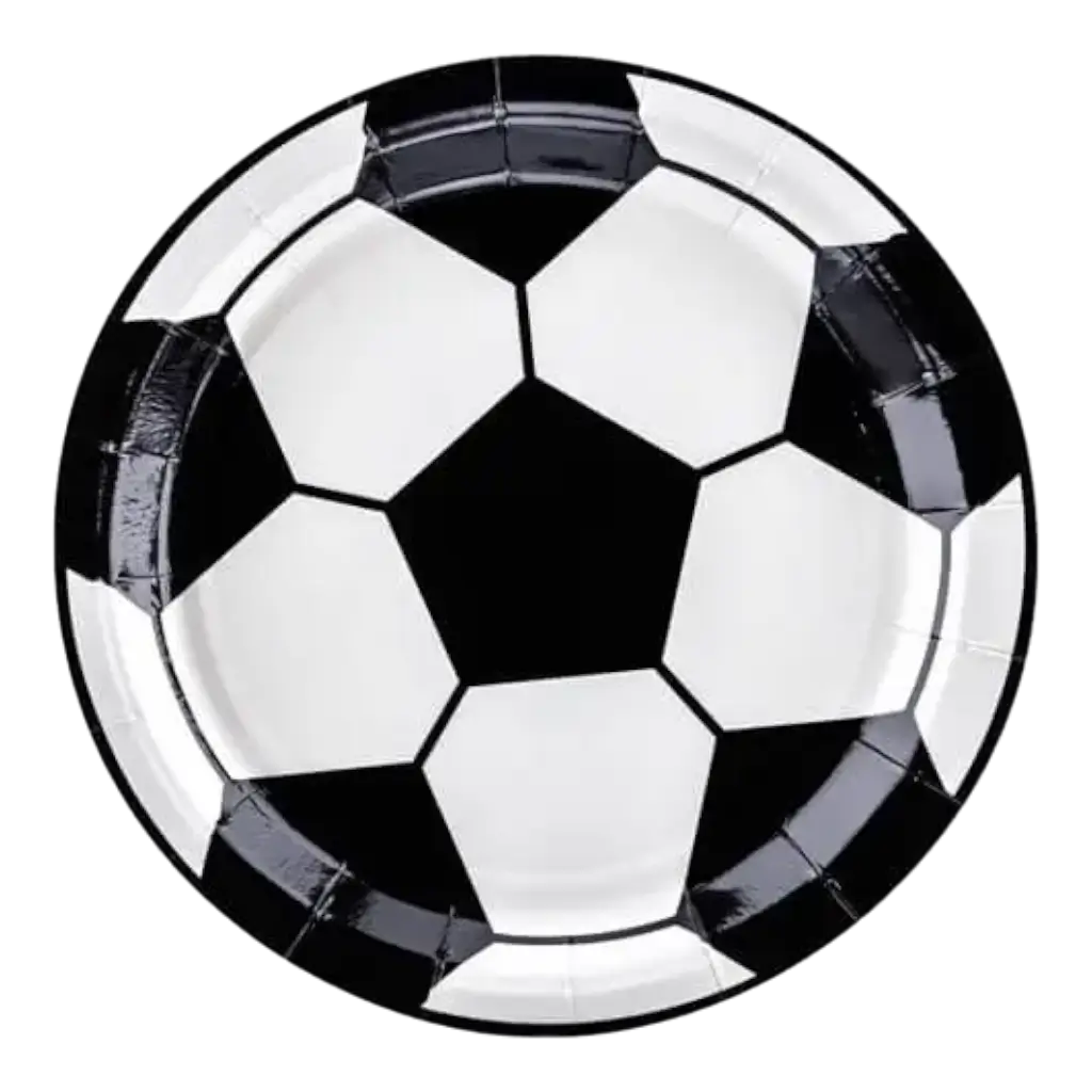 Round paper plate Football ø18cm (Set of 6)