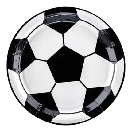 Round paper plate Football ø18cm (Set of 6)