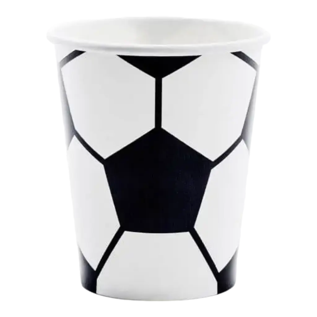 Paper cup with football design (Set of 6)