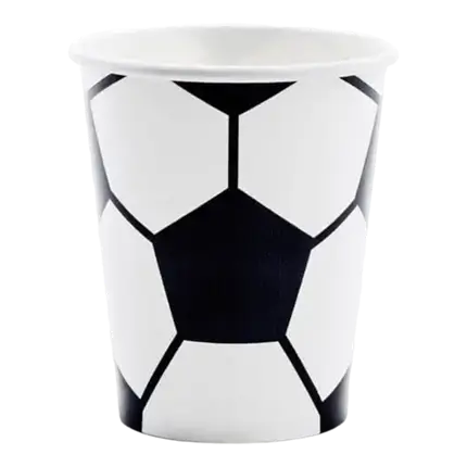 Paper cup with football design (Set of 6)