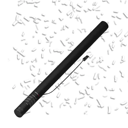 White electric confetti gun 80 cm 100% Biodegradable