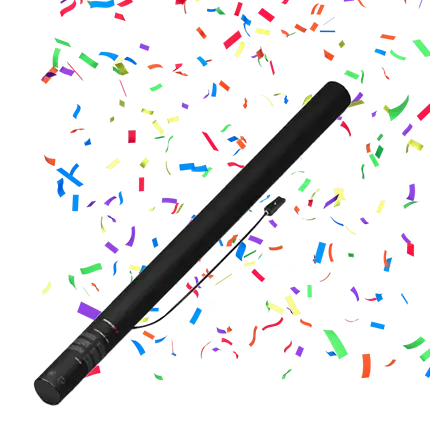 Electric confetti gun multi 80 cm 100% Biodegradable