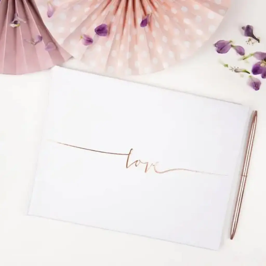 Guestbook "Love" Rose Gold 22 pages