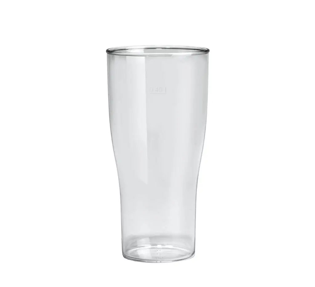 Clear unbreakable beer glass 50cl
