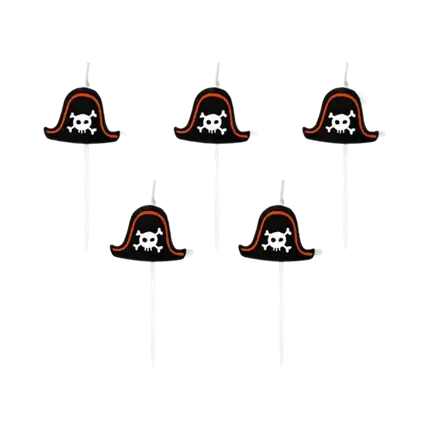  Pirate hat candle (set of 5)