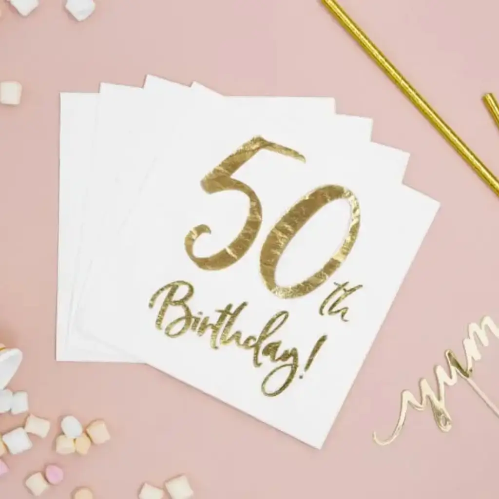 Paper napkin 50th Birthday (Set of 20)