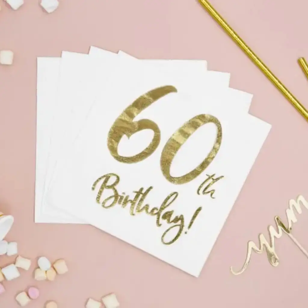 Paper napkin 60th Birthday (Set of 20)