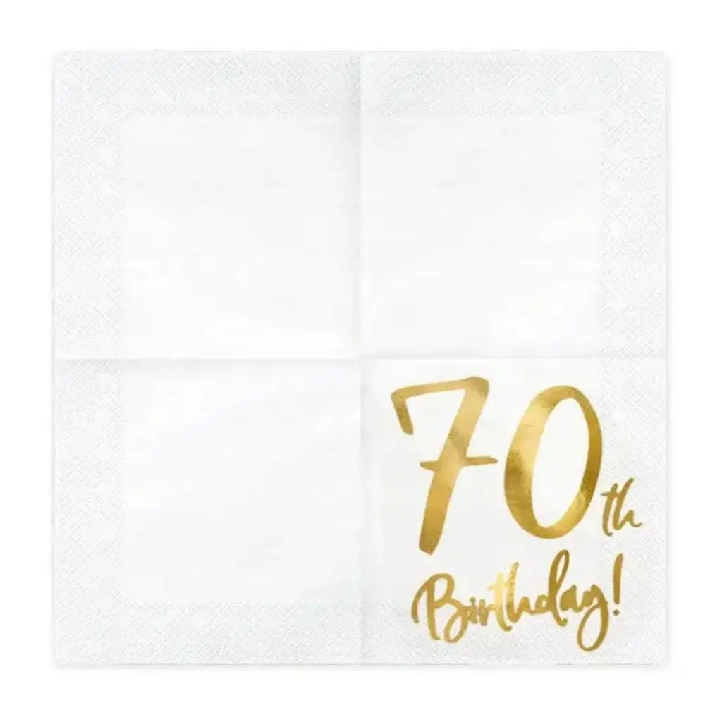 Paper napkin 70th Birthday (Set of 20)