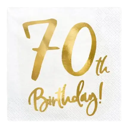 Paper napkin 70th Birthday (Set of 20)