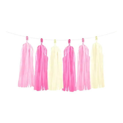 Mixed tassel garland 12 pompons