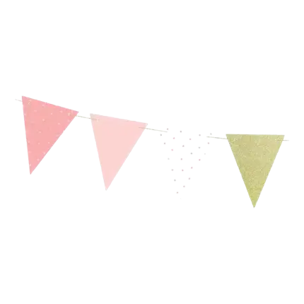 Mixed colour paper garland with motifs