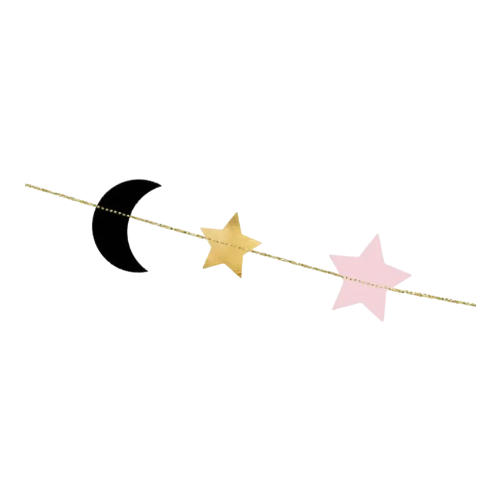 Paper garland with Moon & Star motifs