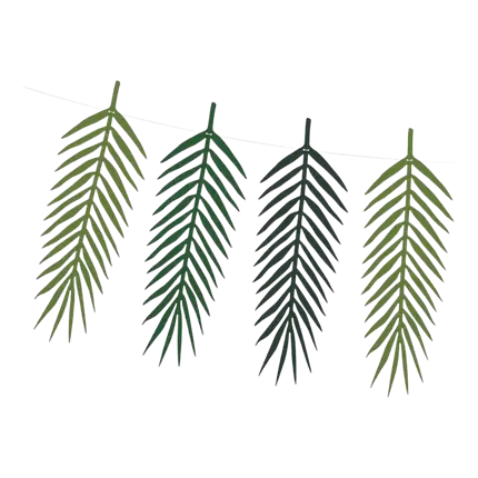 Tropical leaf paper garland