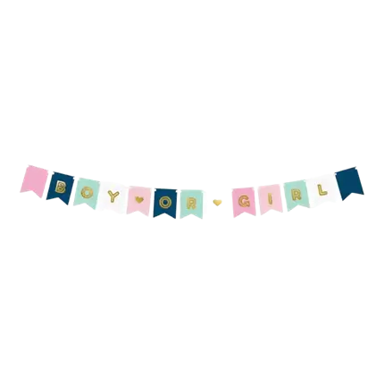 Boy or Girl paper garland