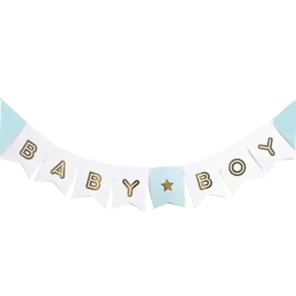 Baby Boy paper garland