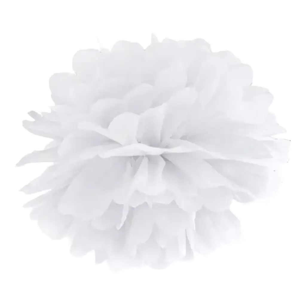White paper pompom 25cm