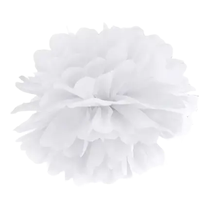 White paper pompom 25cm
