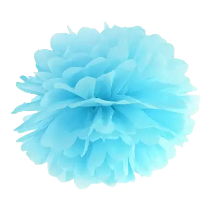 Paper pompom light blue 25cm