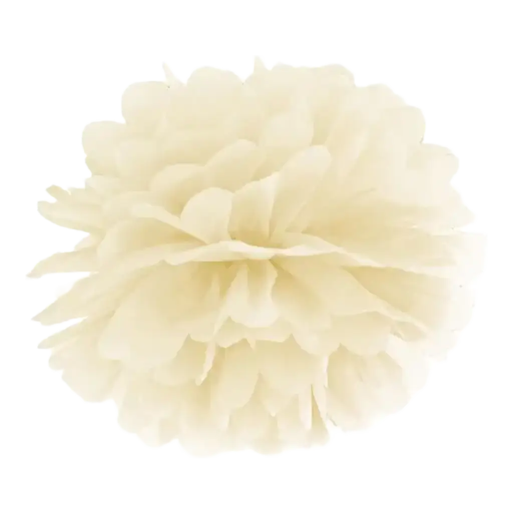 Cream paper pompom 25cm