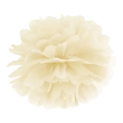 Cream paper pompom 25cm
