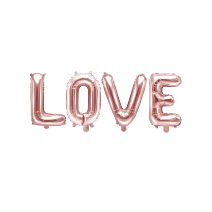 Aluminium balloon rose gold LOVE