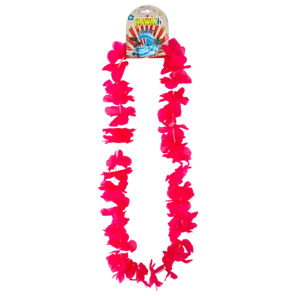Hawaiian Pink Flower Necklace