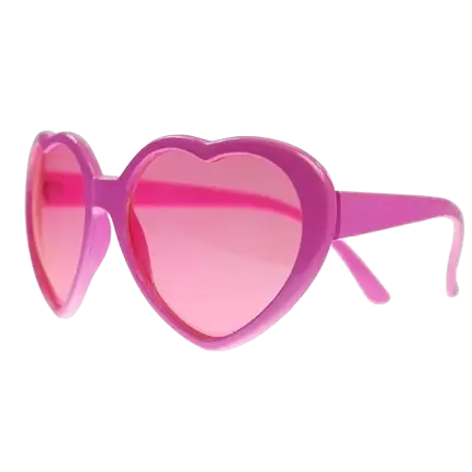 Pink Heart Shaped Glasses