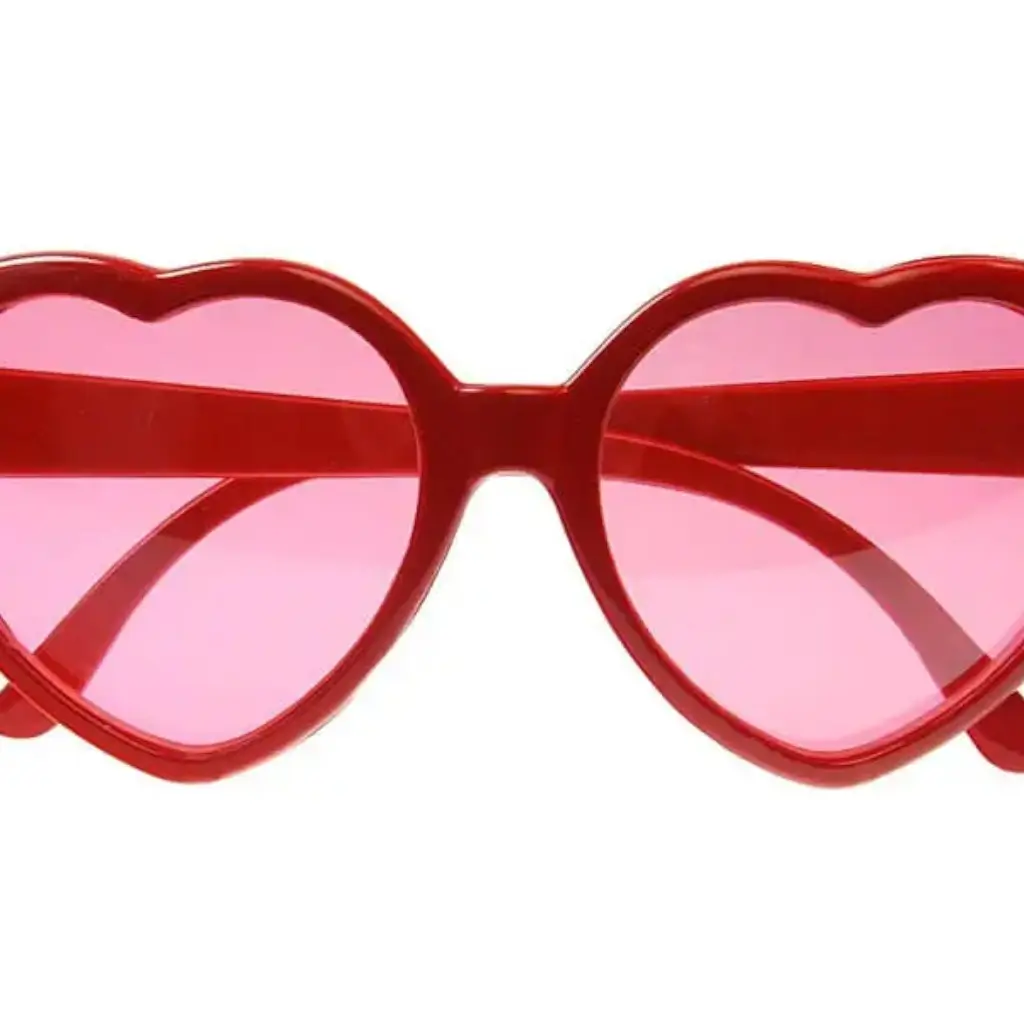 Heart Shaped Red Glasses