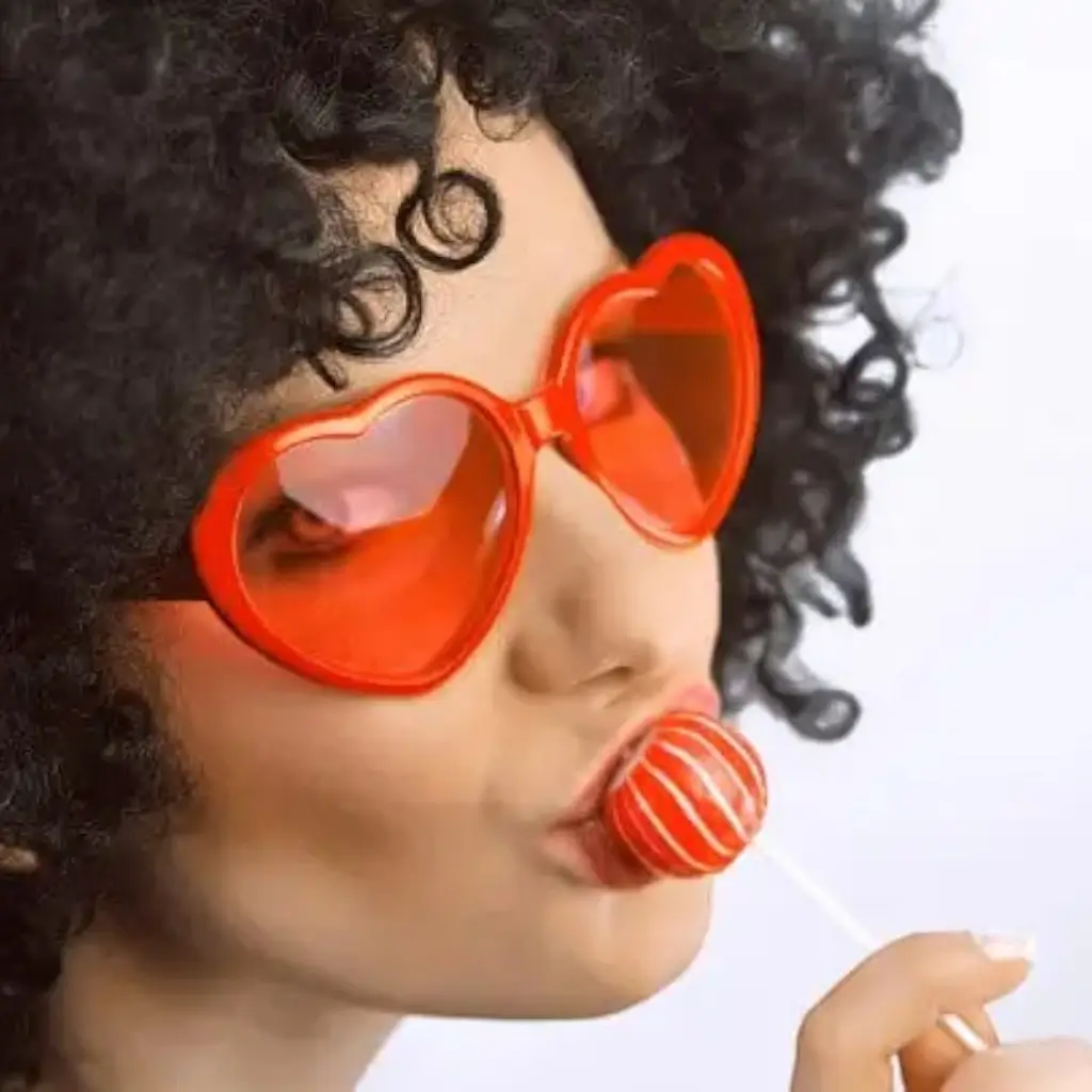 Heart Shaped Red Glasses