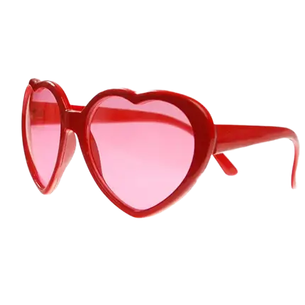 Heart Shaped Red Glasses