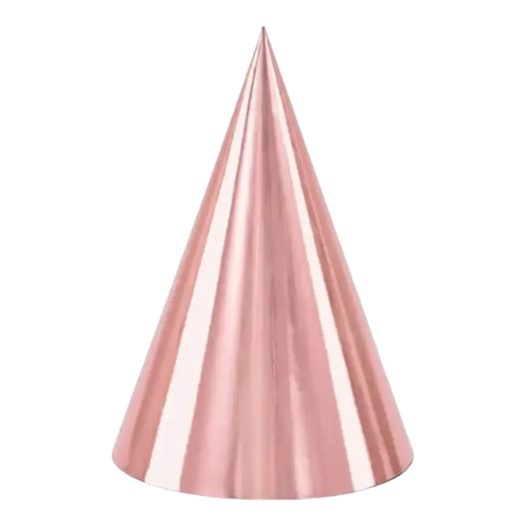Rose Gold Party Hat (Set of 6)