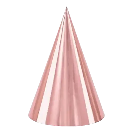 Rose Gold Party Hat (Set of 6)