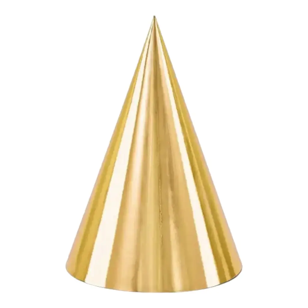 Party Hat Gold (Set of 6)