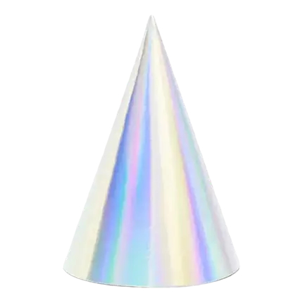 Iridescent Party Hat (Set of 6)