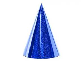 Blue Holographic Party Hat (Set of 6)