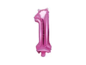 Birthday balloon number 1 Pink 35cm